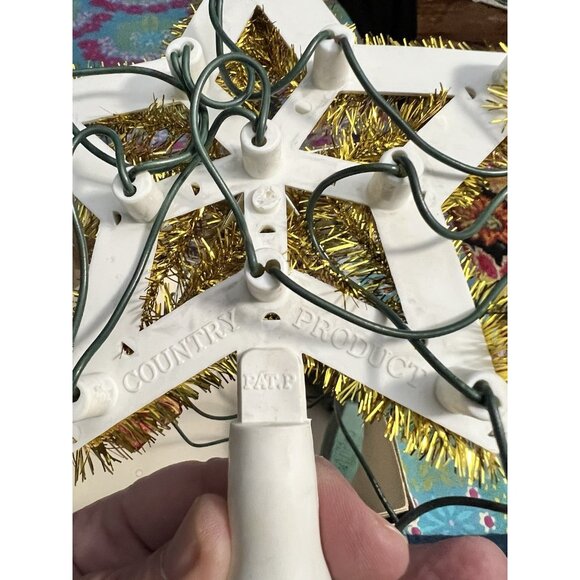 Vtg New Old Stock YULE GLO 11 Light Tree Top Star Perfect Condition Extra Bulb - Picture 11 of 13